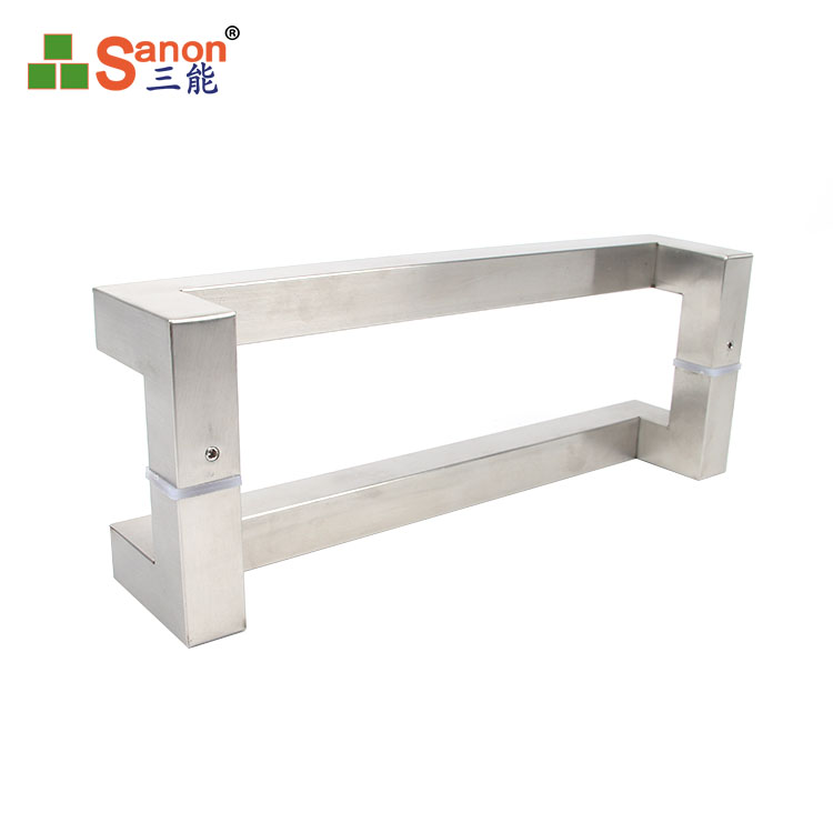 产地货源玻璃门拉手304亚搏在线卫生间浴室门把手方管拉手