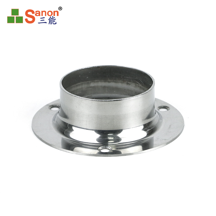 亚搏在线法兰座横向型挂衣杆座 衣圆管座毛巾管座阳台管座批发