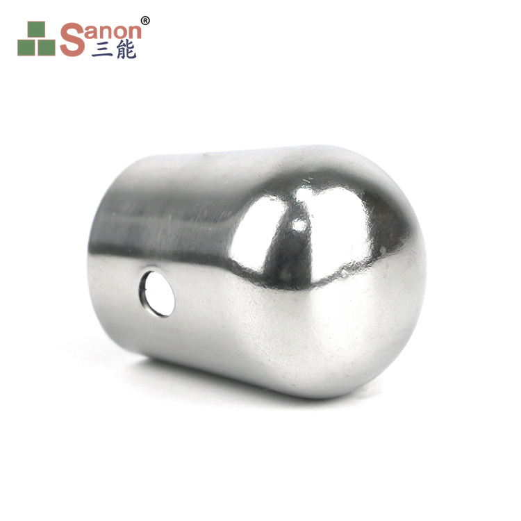 亚搏在线楼梯配件封口盖 阳台护栏圆钢棒连接拉丝封口接头