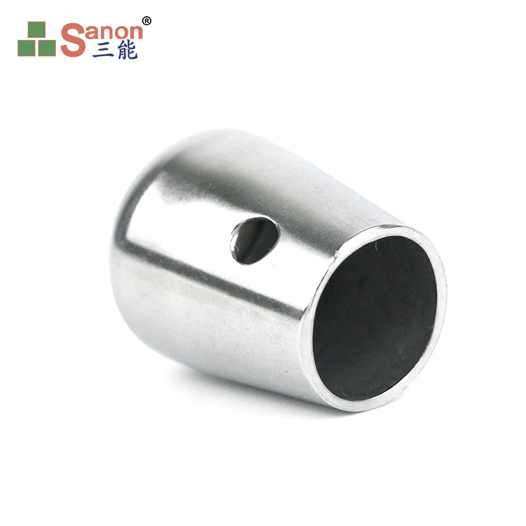 亚搏在线楼梯配件封口盖 阳台护栏圆钢棒连接拉丝封口接头