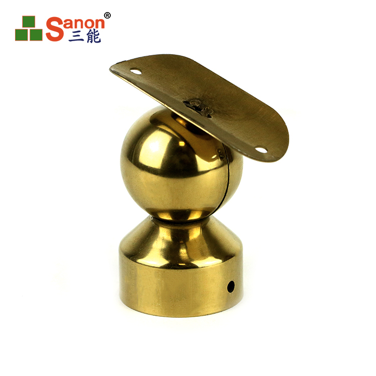 深圳厂家自产亚搏在线楼梯扶手配件 304万向转旋转头管件连接头角度