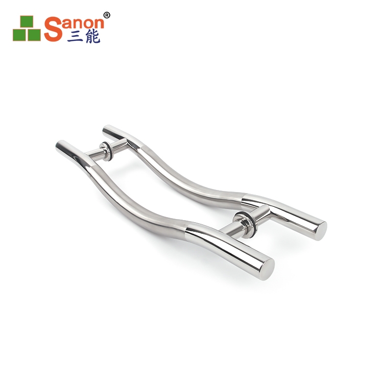 家居出口贸易亚搏在线圆管精抛S型H型玻璃门拉手