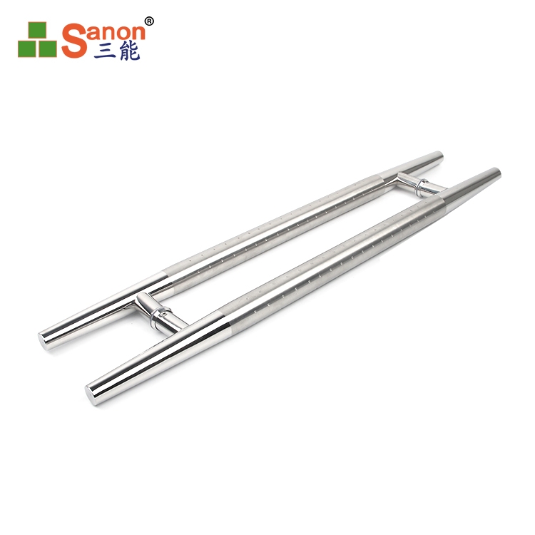 H型花纹玻璃门拉手304亚搏在线材质亚搏在线玻璃大门把手办公室把手