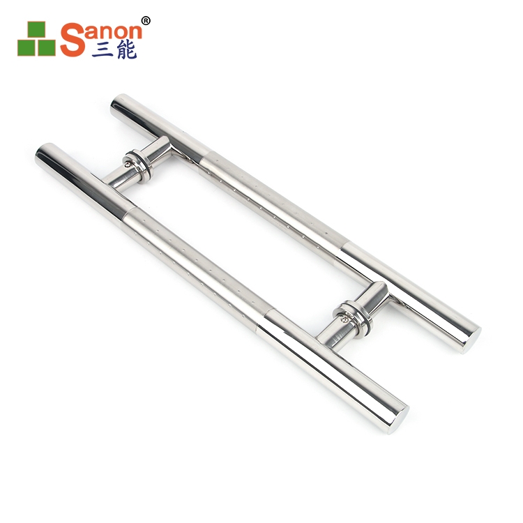 H型玻璃门拉手304亚搏在线材质亚搏在线玻璃大门把手