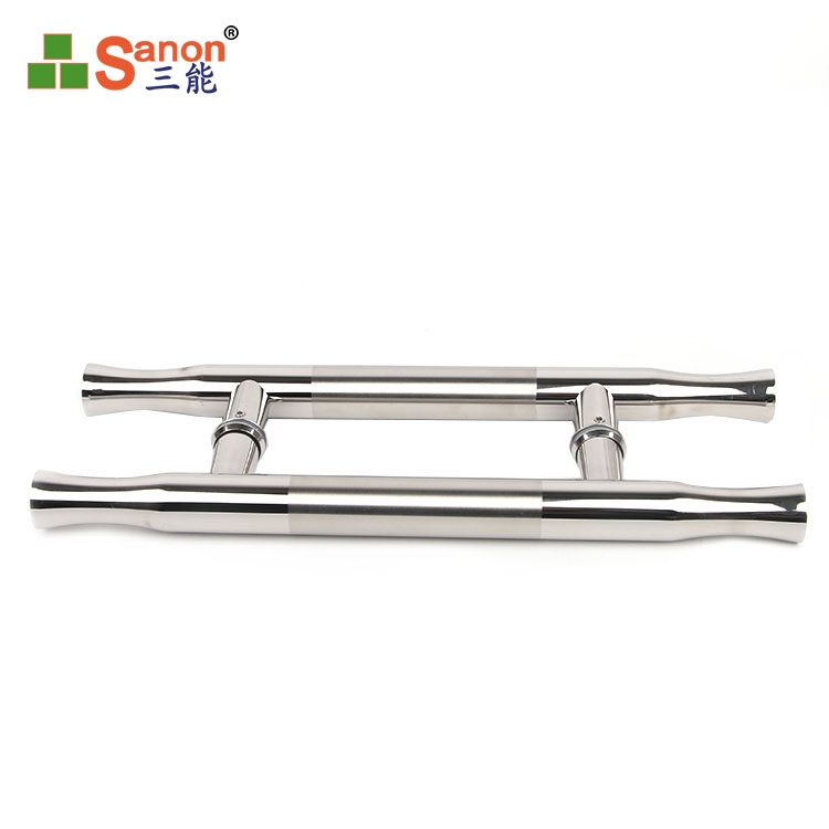 H型玻璃门拉手304亚搏在线材质亚搏在线玻璃大门把手