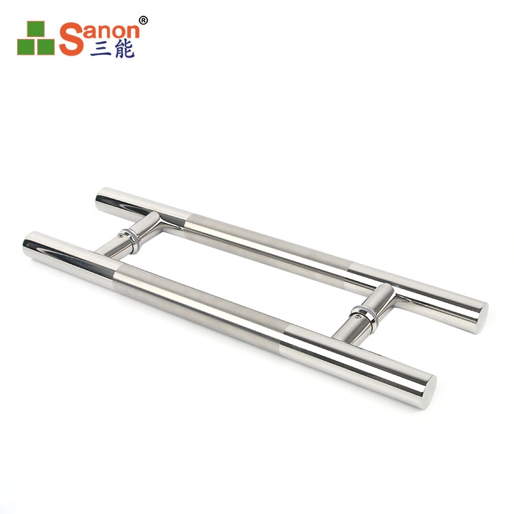 H型玻璃门拉手304亚搏在线材质亚搏在线玻璃大门把手