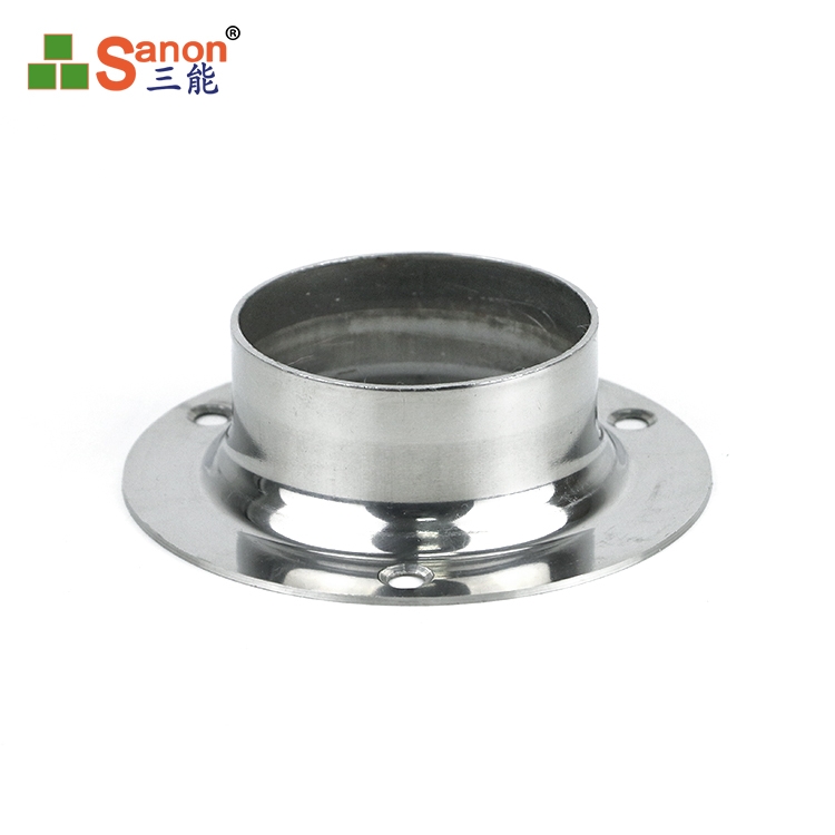 亚搏在线法兰座横向型挂衣杆座 衣圆管座毛巾管座阳台管座批发