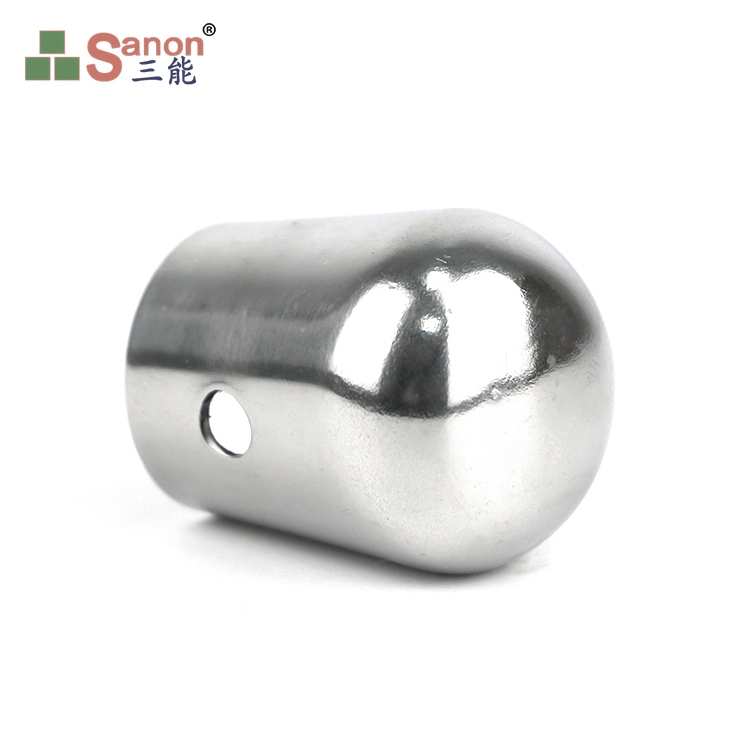 亚搏在线楼梯配件封口盖 阳台护栏圆钢棒连接拉丝封口接头