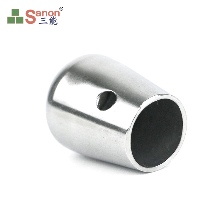 亚搏在线楼梯配件封口盖 阳台护栏圆钢棒连接拉丝封口接头