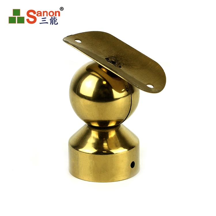 厂家自产亚搏在线楼梯扶手配件 304万向转旋转头管件连接头角度