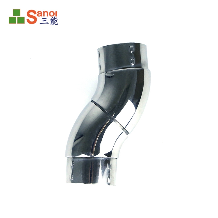 直销亚搏在线楼梯扶手管 亚搏在线扶手弯头 加厚 镜面抛光配件 S型弯拐可用